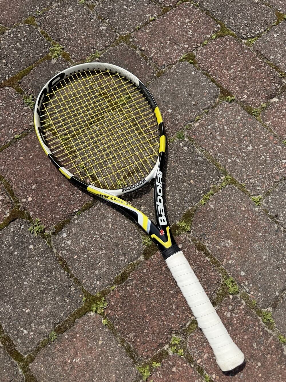Babolat Aeropro Drive GT Plus 4 3/8 Tennis Racket Yellow Black White Racquet